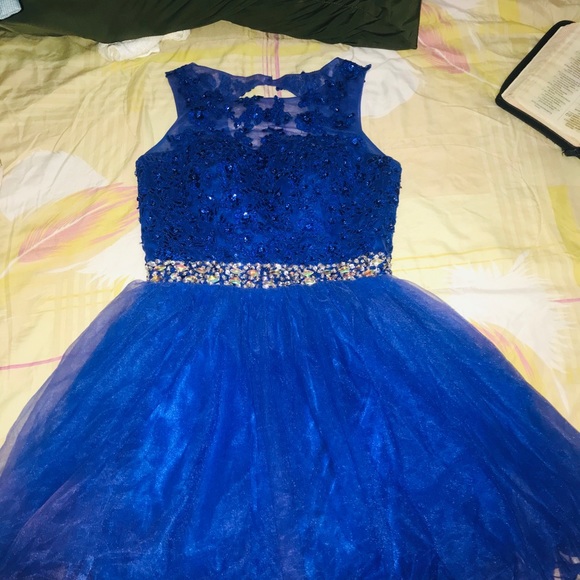 Blue gown for sweet 16,quinceañera,bridesmaid,prom - Picture 4 of 4